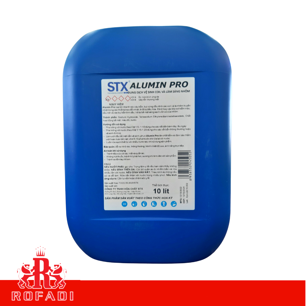 Dung dịch vệ sinh coil và làm sáng nhôm STX ALUMIN PRO 450ML - 2L - 10L - 20L 4