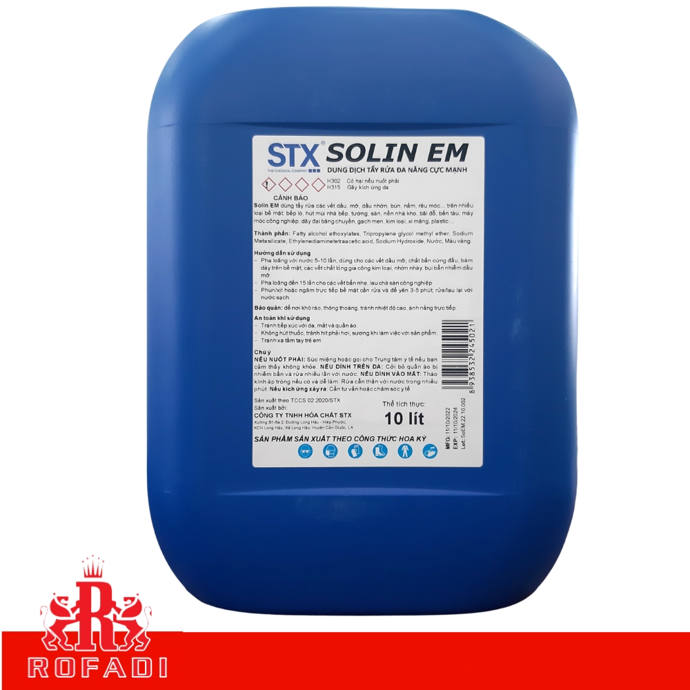 Dung dịch tẩy rửa đa năng cực mạnh STX SOLIN EM 450ML - 2L - 10L - 20L 4