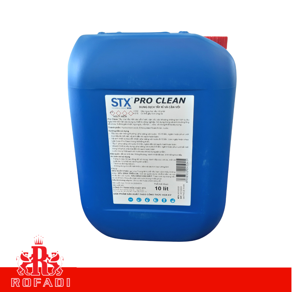 Dung dịch tẩy rỉ sắt & cặn vôi STX PRO CLEAN 2L - 10L - 20L 3