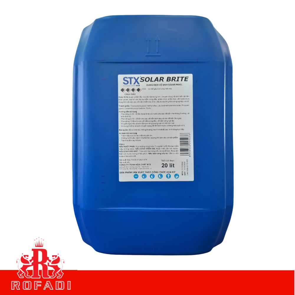 Dung dịch vệ sinh kính và tấm solar STX SOLAR BRITE 2L - 10L - 20L 4