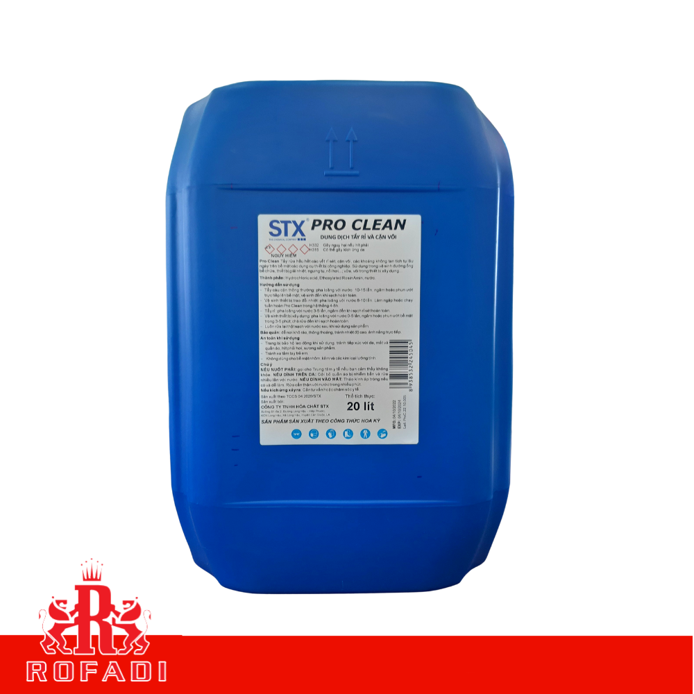 Dung dịch tẩy rỉ sắt & cặn vôi STX PRO CLEAN 2L - 10L - 20L 4