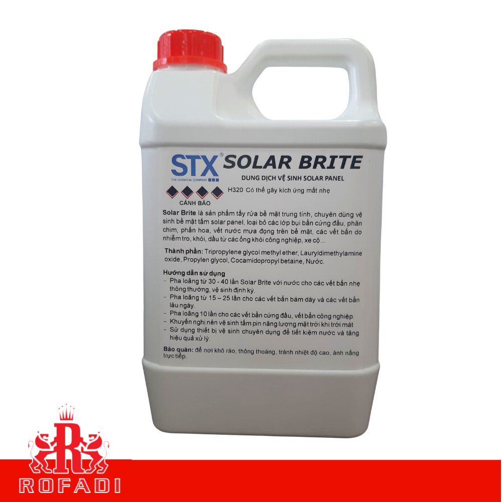 Dung dịch vệ sinh kính và tấm solar STX SOLAR BRITE 2L - 10L - 20L 2
