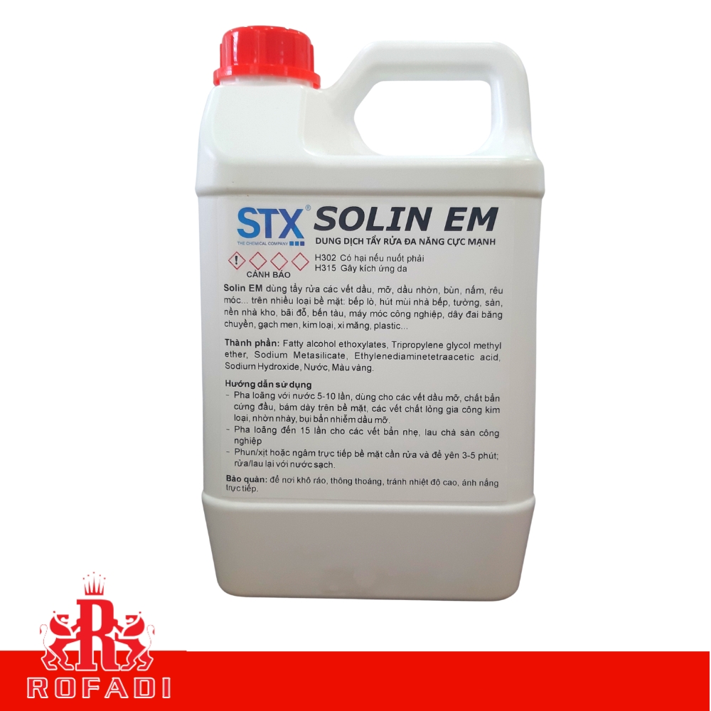 Dung dịch tẩy rửa đa năng cực mạnh STX SOLIN EM 450ML - 2L - 10L - 20L 3