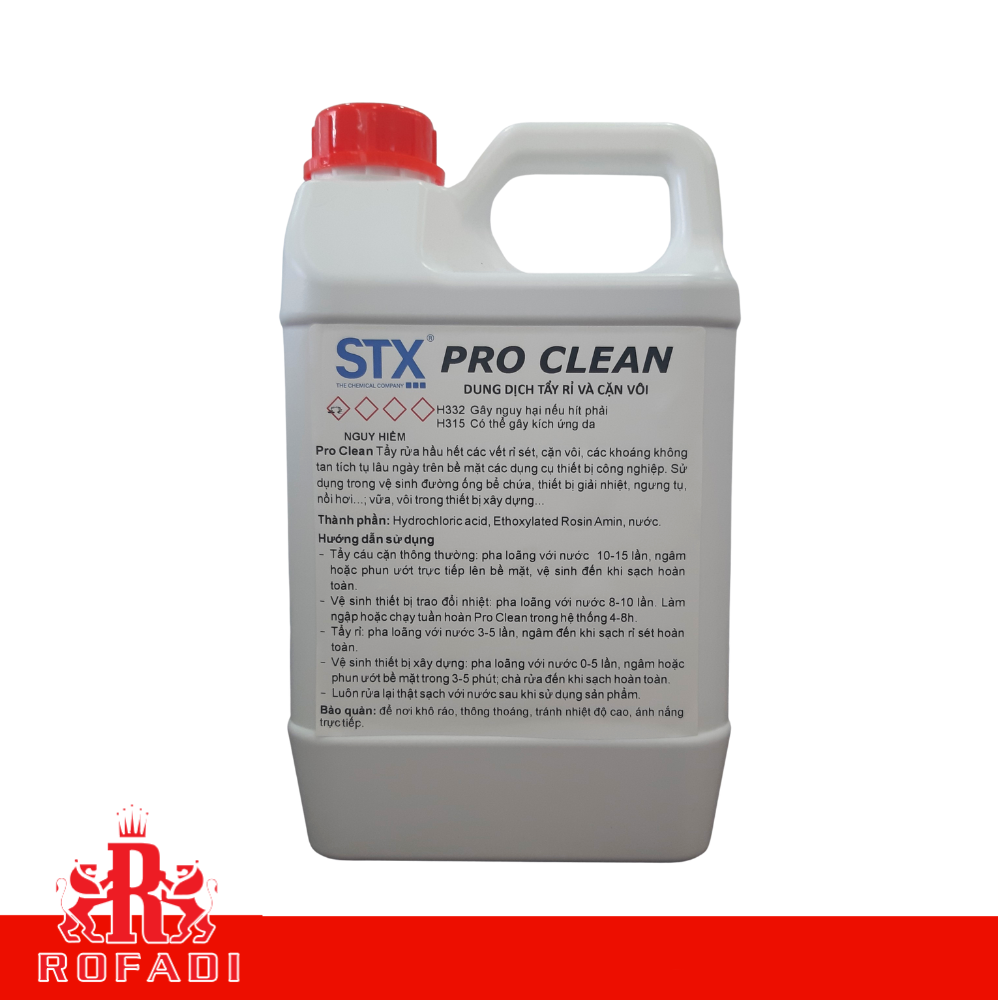 Dung dịch tẩy rỉ sắt & cặn vôi STX PRO CLEAN 2L - 10L - 20L 2
